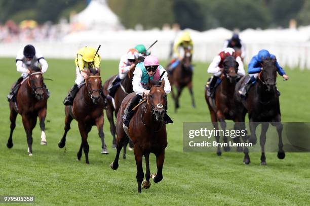 James McDonald riding Expert Eye wins The Jersey Stakes on day 2 of Royal Ascot at Ascot Racecourse on June 20, 2018 in Ascot, England.