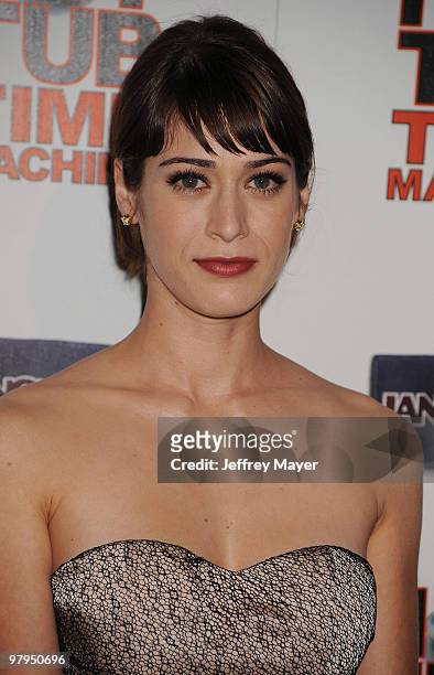 Actress Lizzy Caplan arrives at the "Hot Tub Time Machine" Los Angeles Premiere After Party at Cabana Club on March 17, 2010 in Hollywood, California.
