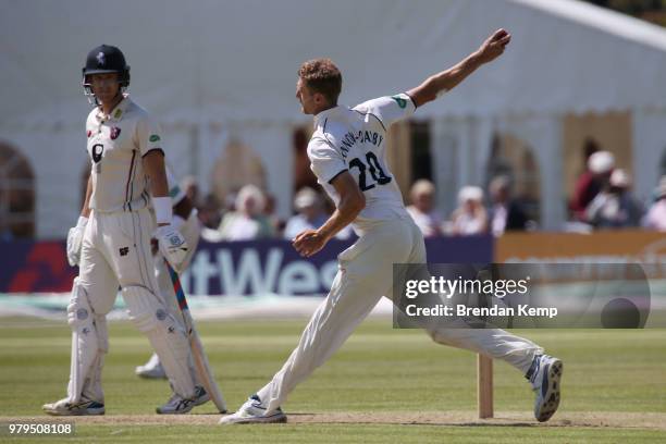 Oliver Hannon-Dalby of Warwickshire in action during day one of the Specsavers County Championship: Division Two match between Kent and Warwickshire...