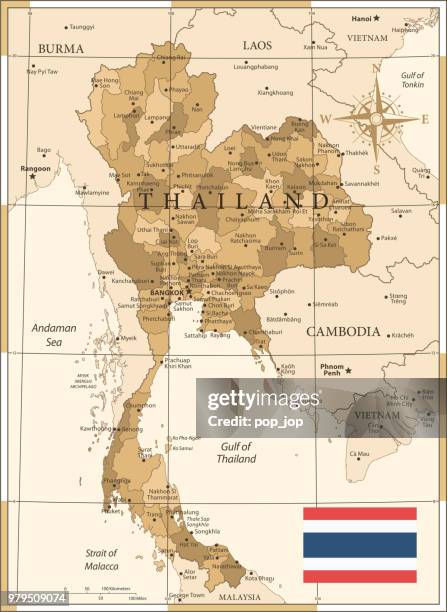 25 - thailand - vintage golden 10 - nonthaburi stock illustrations