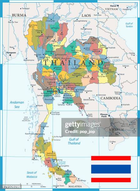 27 - thailand - color1 10 - nonthaburi province stock illustrations