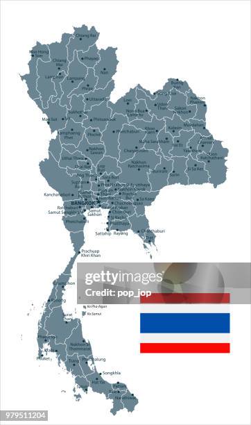 30 - thailand - grayscale isolated 10 - nonthaburi stock illustrations