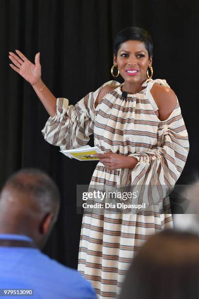 Tamron Hall speaks onstage during the "Kick-Ass Women of AMC" Panel at the AMC Summit at Public Hotel on June 20, 2018 in New York City.