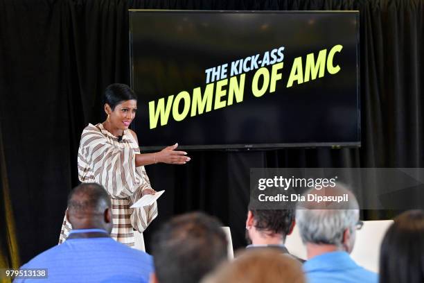 Tamron Hall speaks onstage during the "Kick-Ass Women of AMC" Panel at the AMC Summit at Public Hotel on June 20, 2018 in New York City.