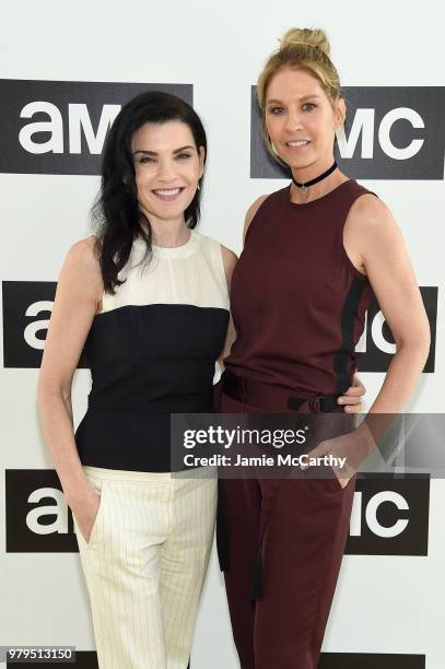 Julianna Margulies and Jenna Elfman attend the AMC Summit at Public Hotel on June 20, 2018 in New York City.