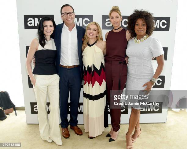 Julianna Margulies, Charlie Collier, Rhea Seehorn, Jenna Elfman, and Lorraine Touissant attend the AMC Summit at Public Hotel on June 20, 2018 in New...