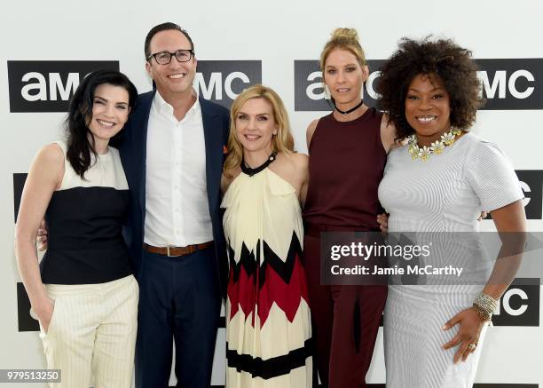 Julianna Margulies, Charlie Collier, Rhea Seehorn, Jenna Elfman, and Lorraine Touissant attend the AMC Summit at Public Hotel on June 20, 2018 in New...