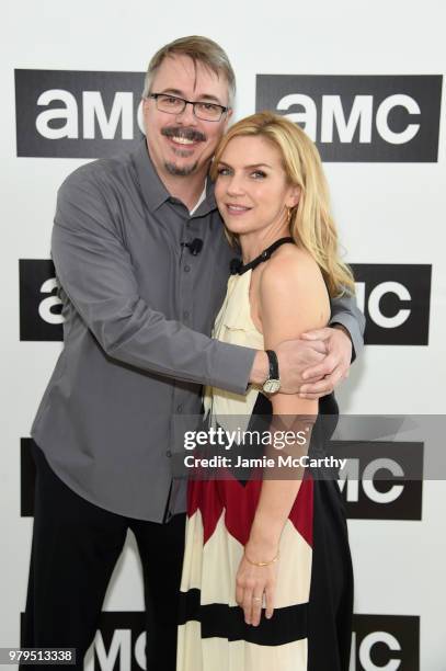 Vince Gilligan and Rhea Seehorn attend the AMC Summit at Public Hotel on June 20, 2018 in New York City.