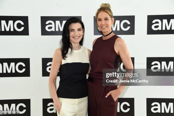 Julianna Margulies and Jenna Elfman attend the AMC Summit at Public Hotel on June 20, 2018 in New York City.