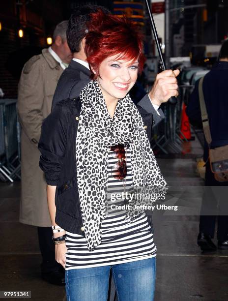 American Idol's Lacey Brown visits "Late Show With David Letterman" at the Ed Sullivan Theater on March 22, 2010 in New York City.