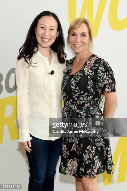 Angela Kang and Marti Noxon attend the AMC Summit at Public Hotel on June 20, 2018 in New York City.