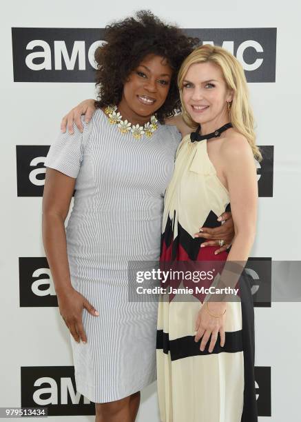 Lorraine Touissant and Rhea Seehorn attend the AMC Summit at Public Hotel on June 20, 2018 in New York City.