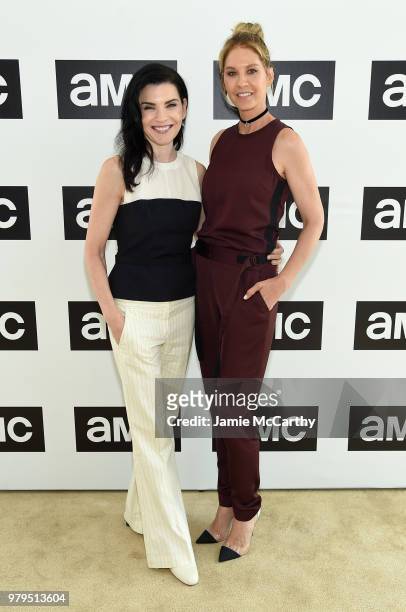 Julianna Margulies and Jenna Elfman attend the AMC Summit at Public Hotel on June 20, 2018 in New York City.