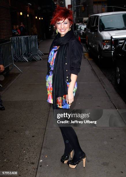 American Idol's Lacey Brown visits "Late Show With David Letterman" at the Ed Sullivan Theater on March 22, 2010 in New York City.