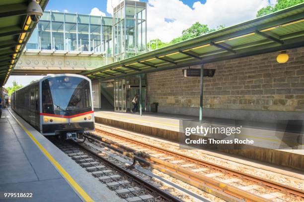 the ubahn station at the schonbrunn palace - ubahn station stock pictures, royalty-free photos & images