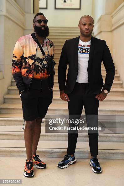 James Harden and P. J. Tucker attend the Valentino Menswear News Photo -  Getty Images