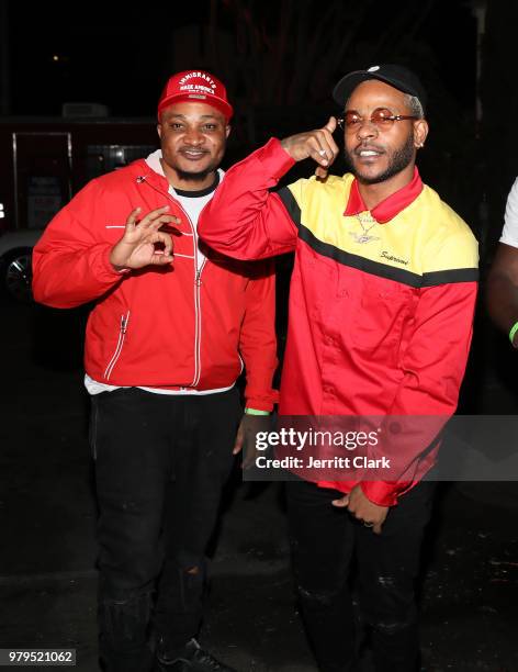 Producer Master Craft and Eric Bellinger attend Tamba Hali EP Release Party at Murano on June 19, 2018 in West Hollywood, California.