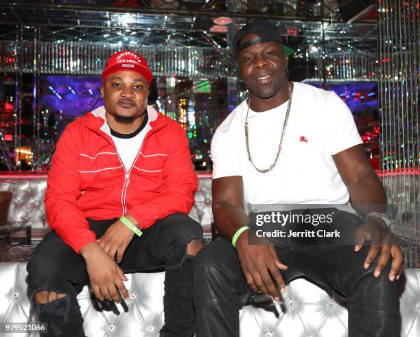 Producer Master Craft and Tamba Hali attend Tamba Hali EP Release Party at Murano on June 19, 2018 in West Hollywood, California.