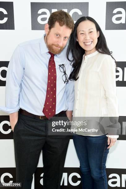 Scott M. Gimple and Angela Kang attend the AMC Summit at Public Hotel on June 20, 2018 in New York City.