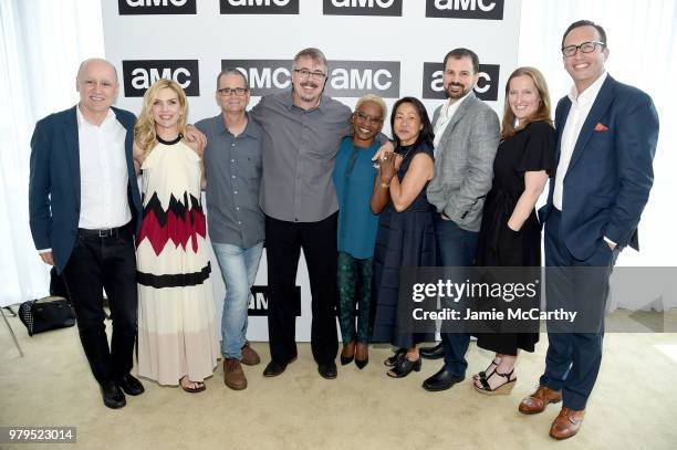 David Madden, Rhea Seehorn, Marshall Adams, Vince Gilligan, Jennifer Bryan, Judy Rhee, Gordon Smith, Melissa Bernstein, and Charlie Collier attend...