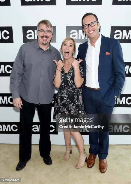Vince Gilligan, Marti Noxon, and Charlie Collier attend the AMC Summit at Public Hotel on June 20, 2018 in New York City.
