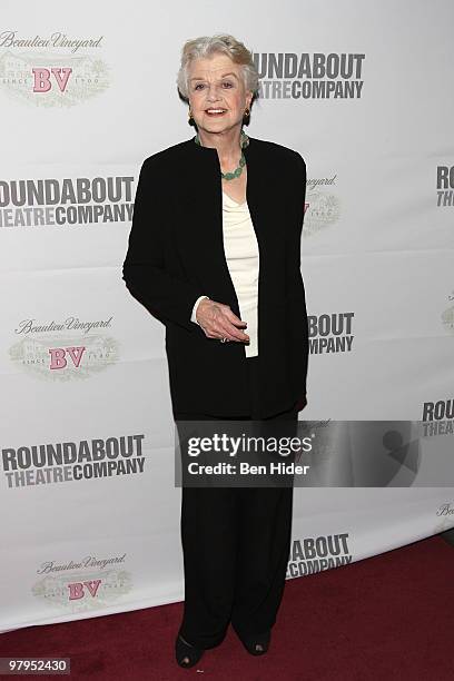 Actress Angela Lansbury attends the Roundabout Theatre Company�s 2010 Spring Gala at Studio 54 on March 22, 2010 in New York City.