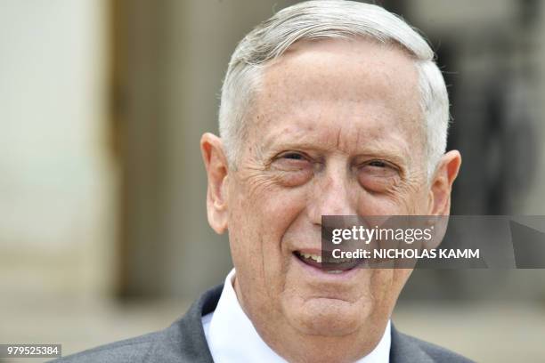 Secretary of Defense James Mattis hosts an enhanced honor cordon welcoming German Minister of Defence Ursula von der Leyen at the Pentagon on June...