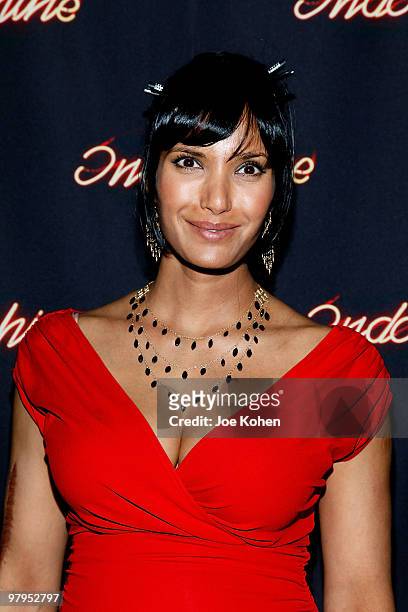 Personality Padma Lakshmi arrives at Indochine 25th Anniversary celebration on November 20, 2009 in New York City.