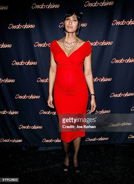Personality Padma Lakshmi arrives at Indochine 25th Anniversary celebration on November 20, 2009 in New York City.