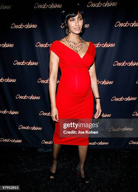 Personality Padma Lakshmi arrives at Indochine 25th Anniversary celebration on November 20, 2009 in New York City.