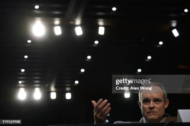 Michael Daniel, former White House cybersecurity coordinator and special assistant to President Obama, testifies during a hearing before the Senate...
