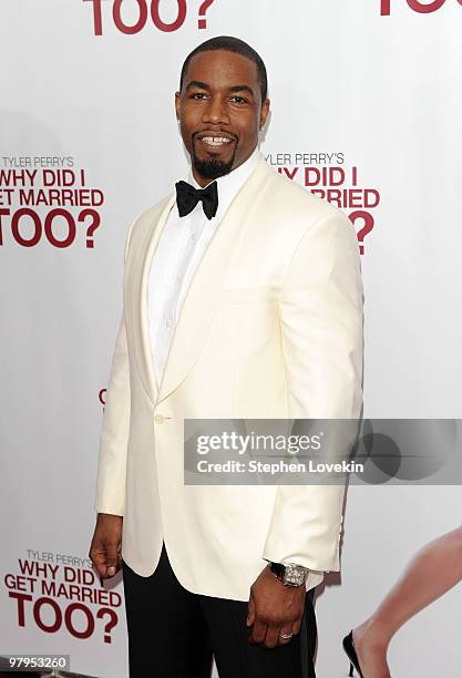 Actor Michael Jai White attends the special screening of "Why Did I Get Married Too?" at the School of Visual Arts Theater on March 22, 2010 in New...