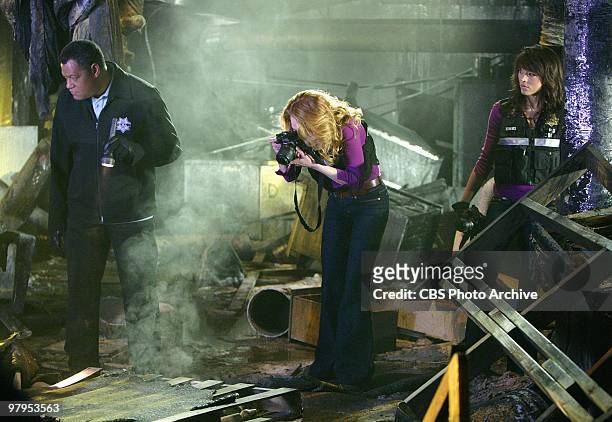 Field Mice" -- Langston , Catherine and Wendy visit a burned out building that is the site of a murder investigation, on CSI: CRIME SCENE...