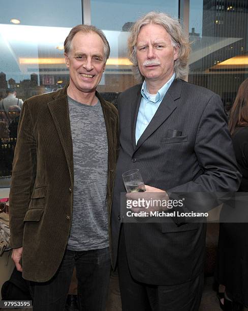 Actor Keith Carradine and director Fridrik Thor Fridriksson attend the HBO Documentary screening of " A Mother's Courage" at the HBO Theater on March...