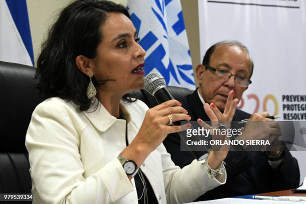 The interim chief of the United Nations High Commissioner for Refugees in Honduras, Lorena Nieto , and Human Rights National Commissioner Roberto...