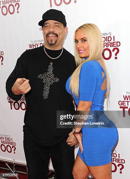 Actor Ice-T and Nicole "Coco" Austin attend the special screening of "Why Did I Get Married Too?" at the School of Visual Arts Theater on March 22,...