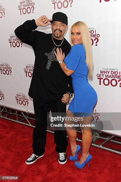 Actor Ice-T and Nicole "Coco" Austin attend the special screening of "Why Did I Get Married Too?" at the School of Visual Arts Theater on March 22,...