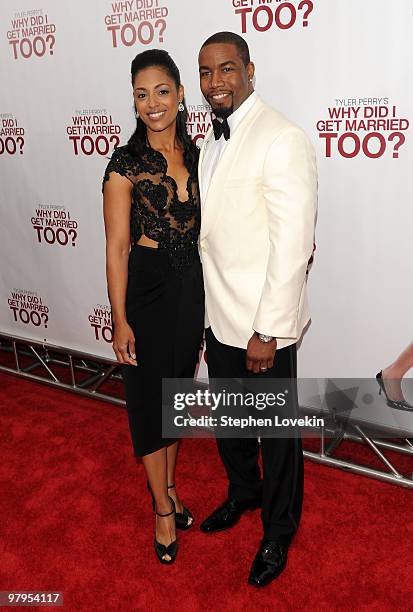 Courtenay Chatman and actor Michael Jai White attend the special screening of "Why Did I Get Married Too?" at the School of Visual Arts Theater on...