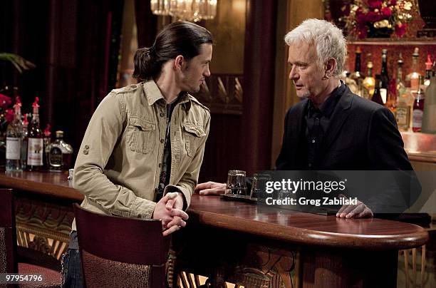 Nathan Parsons and Anthony Geary in a scene that airs the week of March 29, 2010 on Disney General Entertainment Content via Getty Images Daytime's...