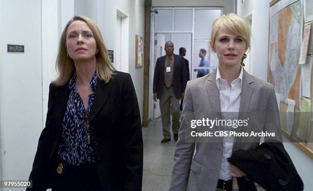 The Last Drive In" -- Det. Lily Rush right and guest star Susanna Thompson on the CBS series COLD CASE, Sunday, March. 28 on the CBS Television...