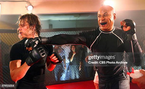 Hand to Hand" -- Special Agent Sam Hanna goes undercover as a Mixed Martial Arts fighter and battles Jason Wyler in the cage, on NCIS: LOS ANGELES,...