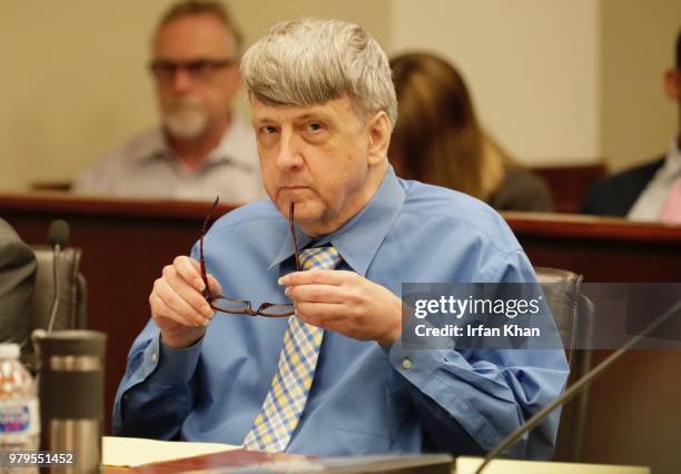 David Turpin during his preliminary hearing in a Riverside courtroom Wednesday, June 20, 2018. Turpin, along with his wife, Louise, are accused of...