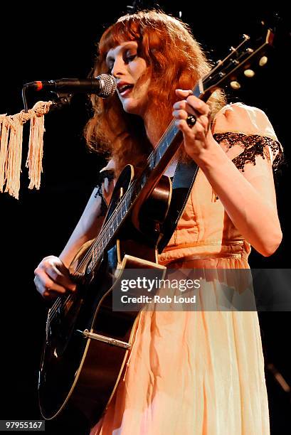 Karen Elson performs at Le Poisson Rouge on March 22, 2010 in New York City.