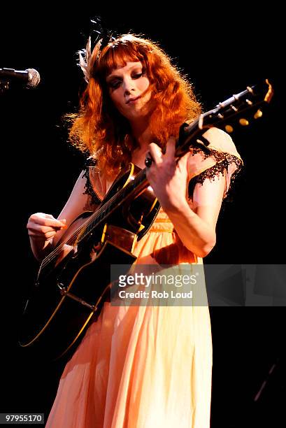 Karen Elson performs at Le Poisson Rouge on March 22, 2010 in New York City.