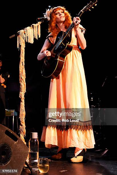 Karen Elson performs at Le Poisson Rouge on March 22, 2010 in New York City.