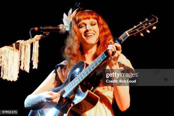 Karen Elson performs at Le Poisson Rouge on March 22, 2010 in New York City.