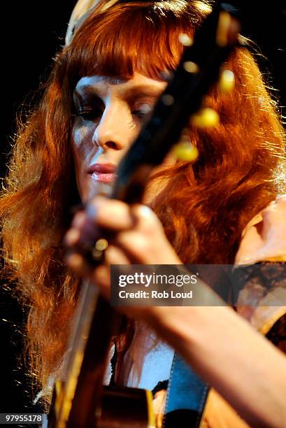 Karen Elson performs at Le Poisson Rouge on March 22, 2010 in New York City.