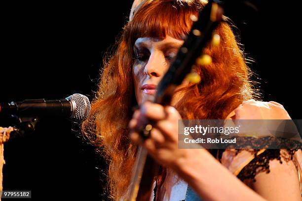 Karen Elson performs at Le Poisson Rouge on March 22, 2010 in New York City.