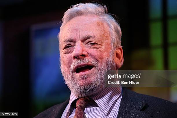Composer Stephen Sondheim attends the Roundabout Theatre Company's 2010 Spring Gala at Studio 54 on March 22, 2010 in New York City.