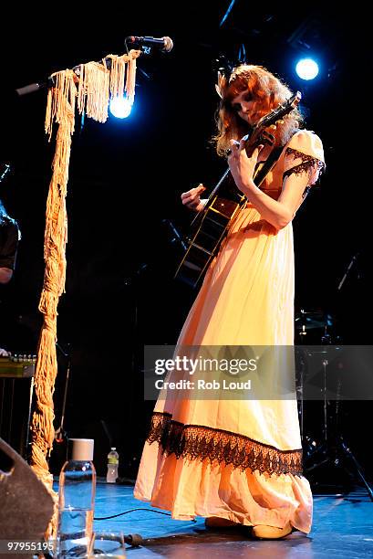 Karen Elson performs at Le Poisson Rouge on March 22, 2010 in New York City.